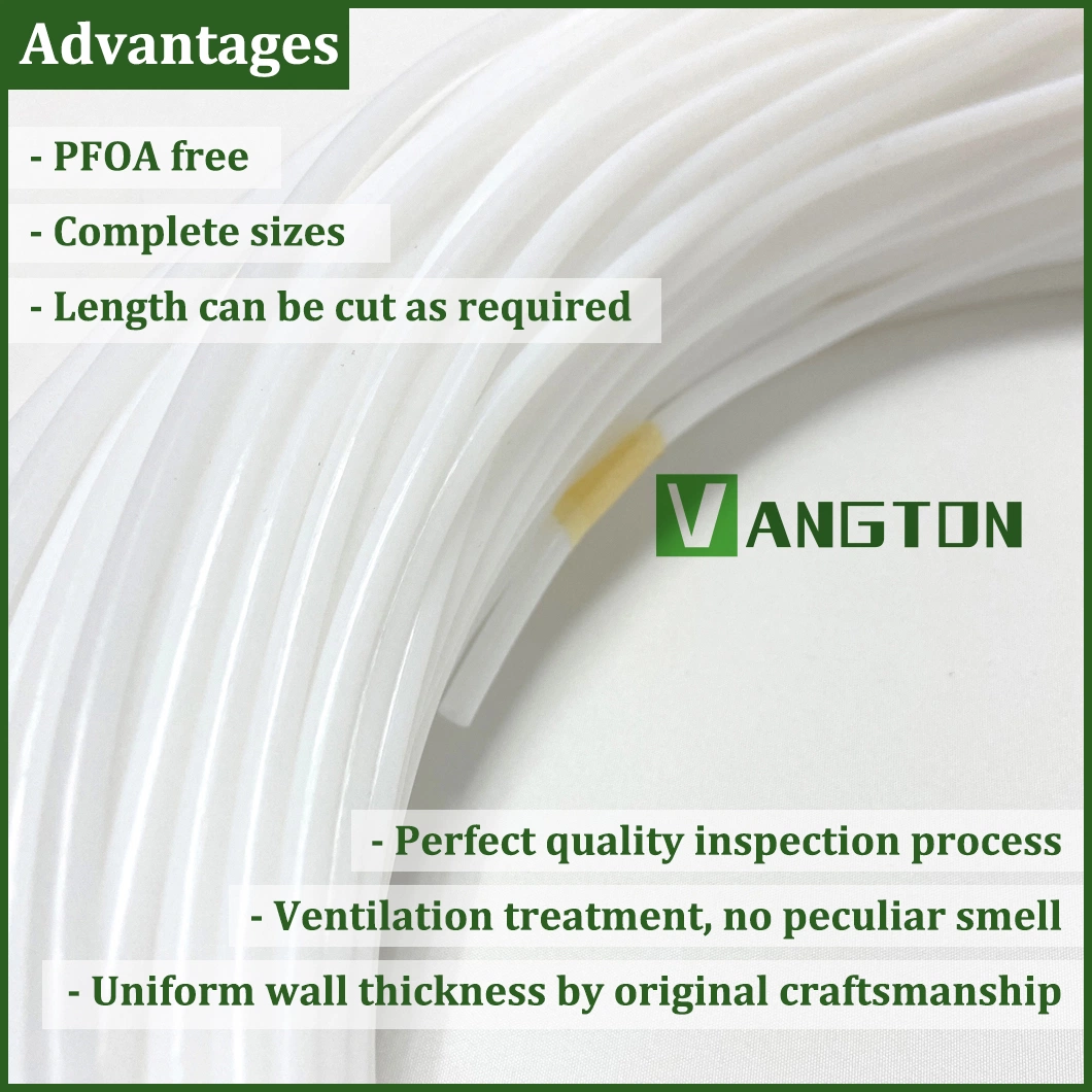 0.3-600 Diameter White Virgin Extruded PTFE Tube