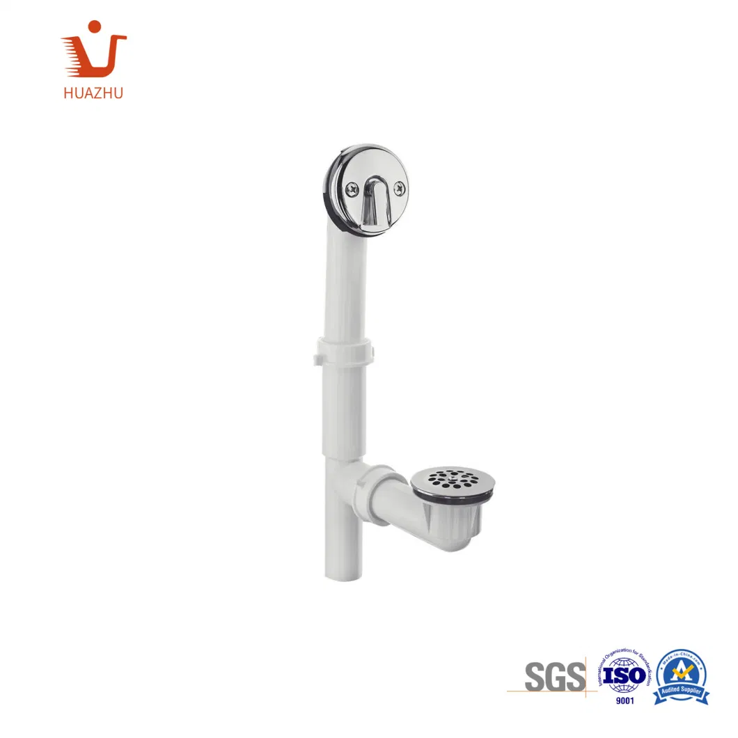 1.5-in Brushed Nickel Foot Lock Drain with PVC Pipe
