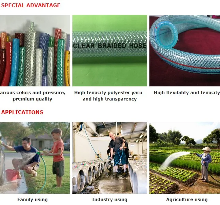 Durable Transparent Flexible Water Hose/High Pressure Water Hose