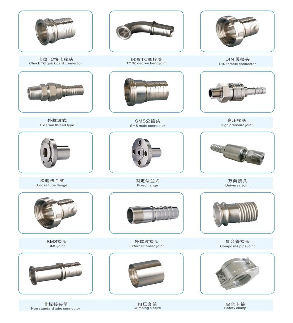 Stainless Steel Sanitary Hydraulic Reinforced Customized Exhaust Pipe