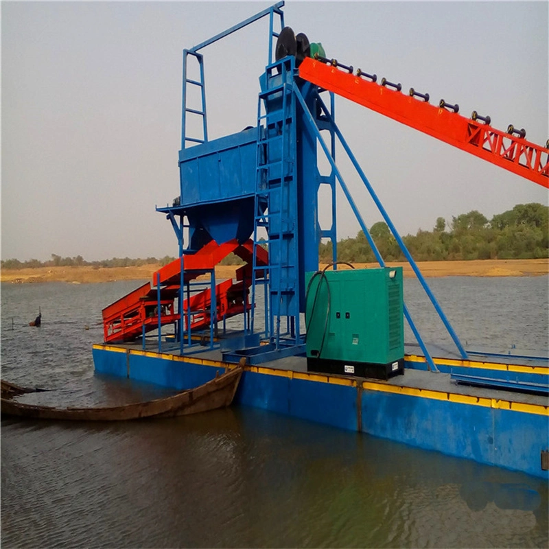 Medium Size Bucket Chain Gold Dredger for Water Mining