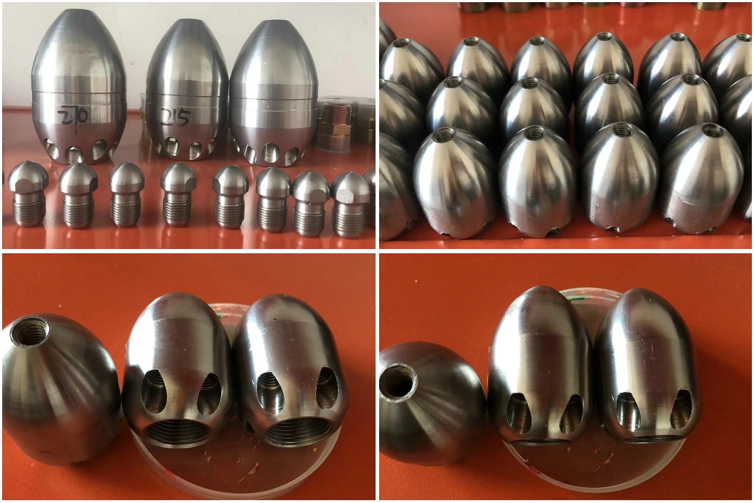 High Pressure Sewer Jetting Drain Cleaning Nozzles for Vacuum Jetter Tanker Truck Unit