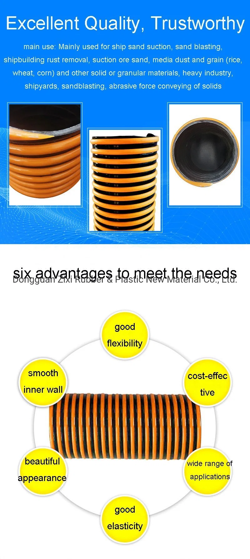 Spiral Corrugated Light Medium Heavy Duty PVC Vacuum Suction Hose