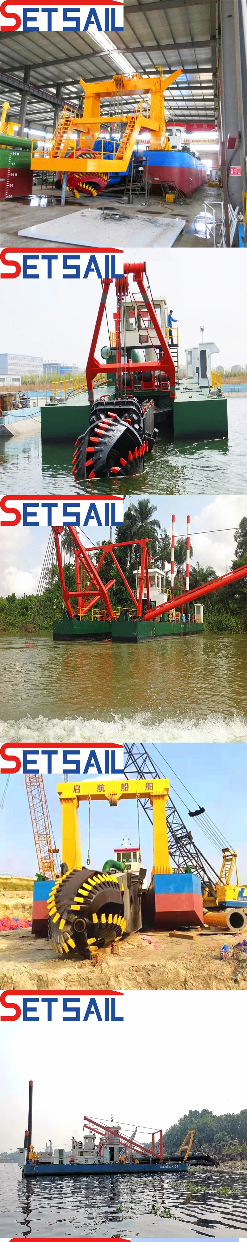 Cummins Diesel Engine Cutter Suction Dredger with PE Pipe Floating