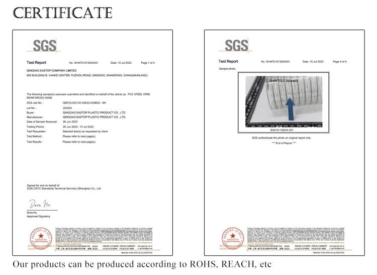 Flexible Transparent PVC Spiral Steel Wire Reinforced Hose Pipe with Spring for Suction of Water Fluid Dust Mine