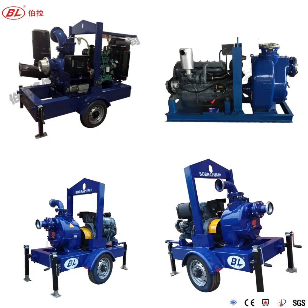 Trailer Mounted Self-Priming Diesel Engine Water Pump