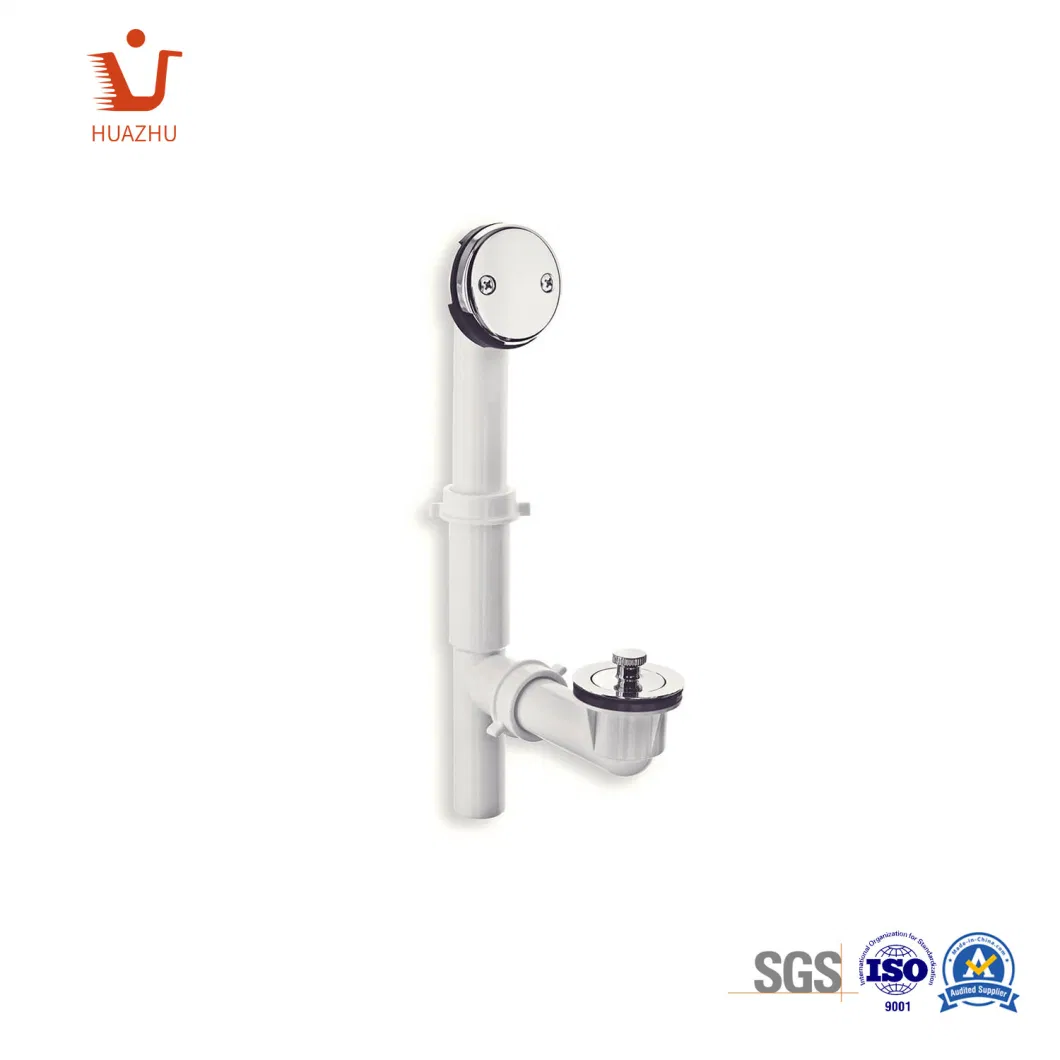 1.5-in Brushed Nickel Foot Lock Drain with PVC Pipe