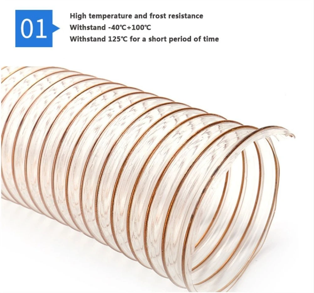 Pressure-Resistant PU Transparent Ventilation Hose Suction Exhaust Hose