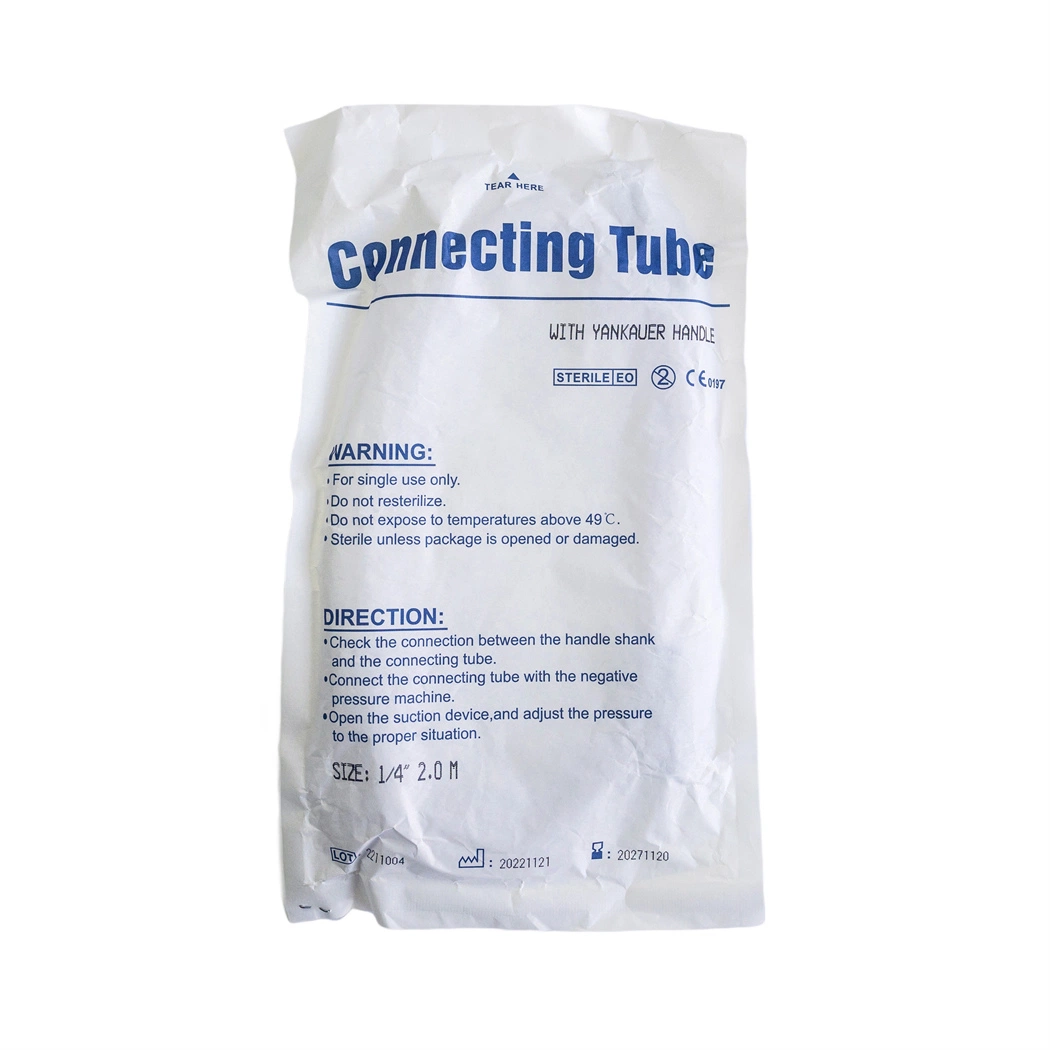 Disposable Soft Crown/ Standard Plain Tip Suction Connecting Tube with Yankauer Handle with CE/ISO/FDA