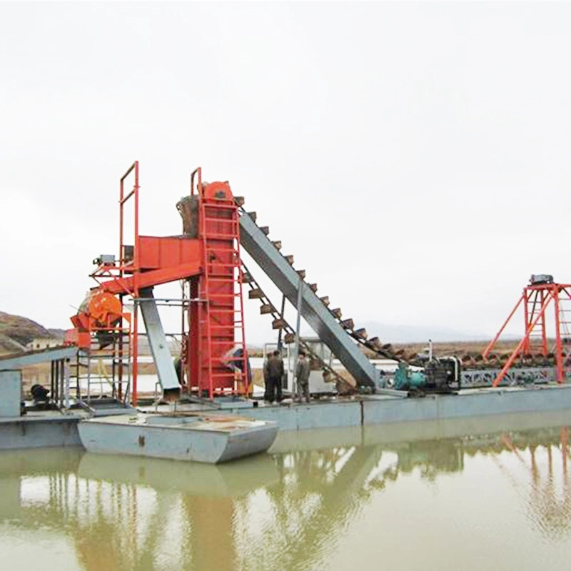 Digging Depth 10m Bucket Chain Gold Dredger Used for River