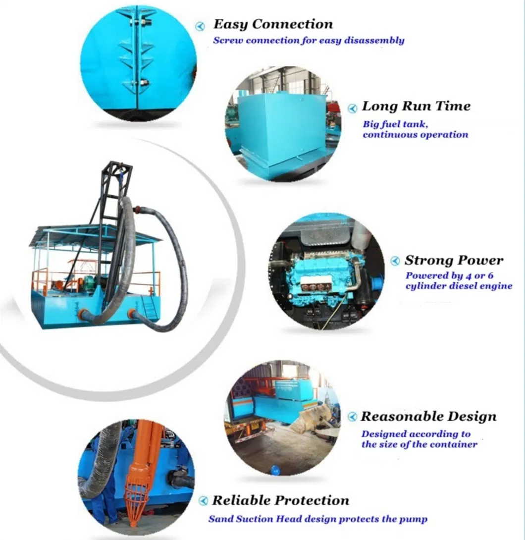 Portable Mini Dredging Sand Dredger for Malaysia/Philippines/Maldives