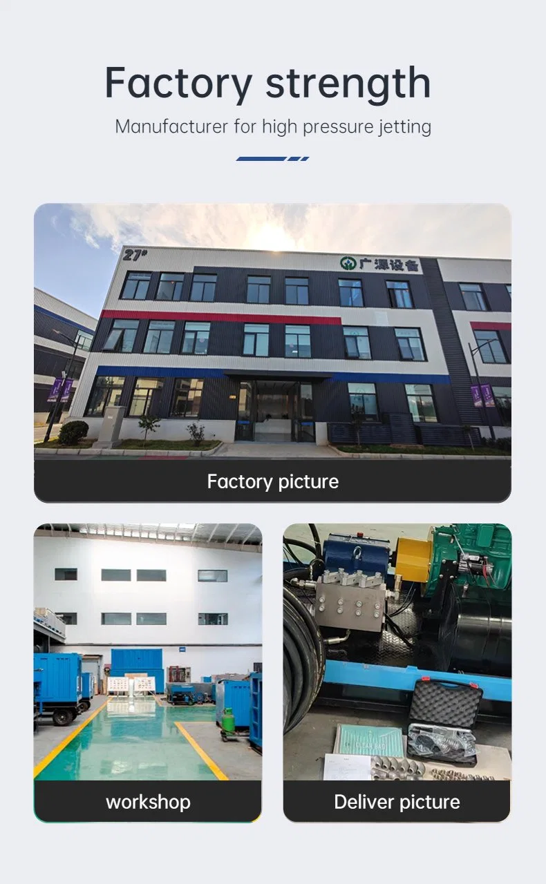 92 Gpm 4500psi High Pressure Water Jetting Sewer Drain Pipe Dredging Cleaning Equipment Customized