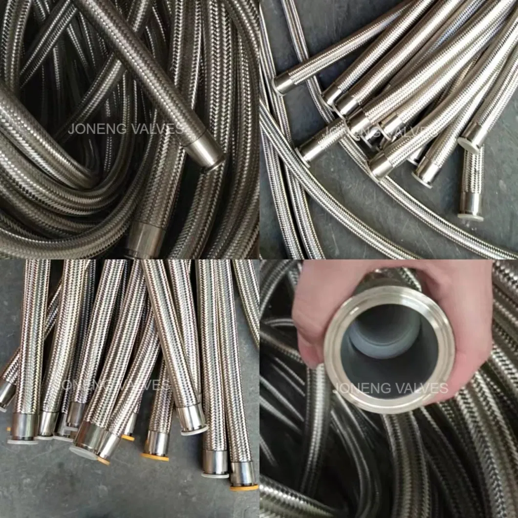 Stainless Steel Sanitary Flexible Metal Reinforced High Temperature Exhaust Bellow for Steam