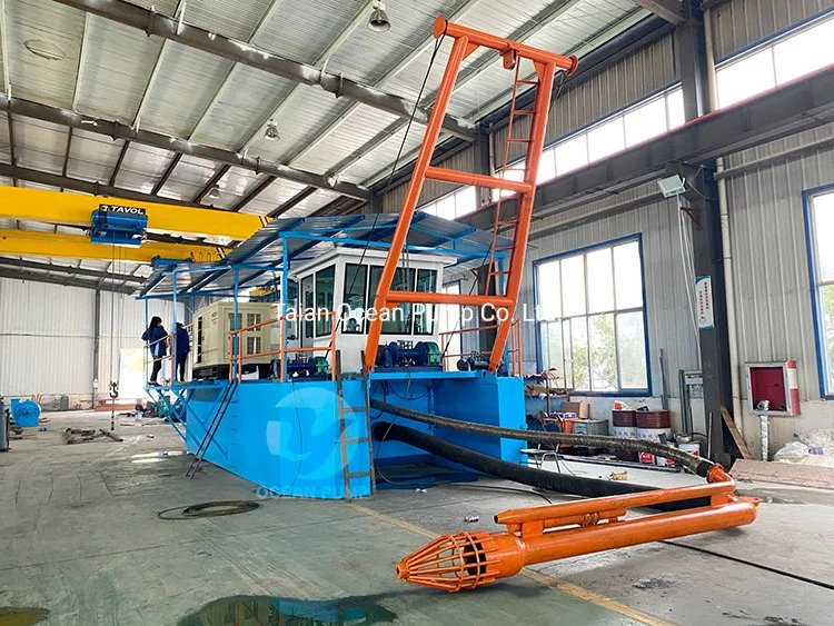 Good Quality Sand Dredger River Sand Dredging Barge Vessel Water Jetting Slurry Use Submersible Sand Pump Dredger