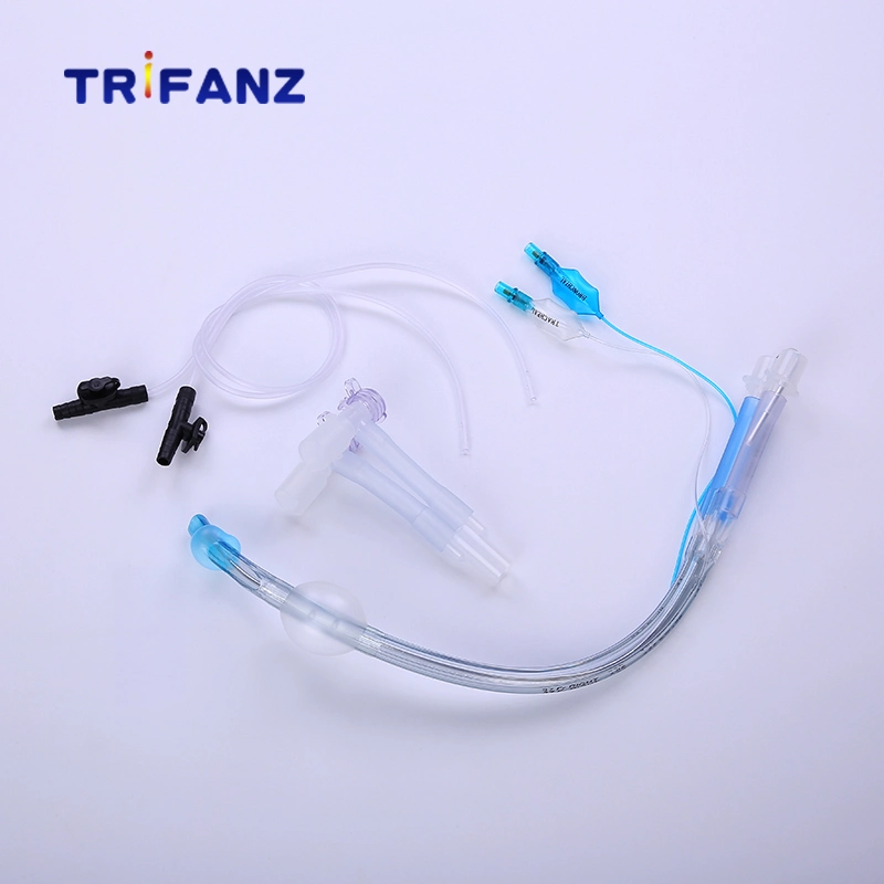 PVC Soft Medical Double Lumen Endobronchial Left Tube with Suction Catheters