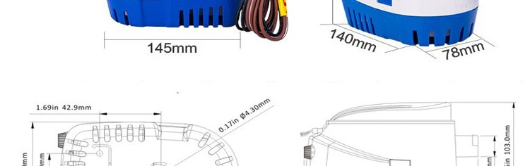 Lifesrc Submersible Water Pump 12V 750gph Automatic Bilge Pump