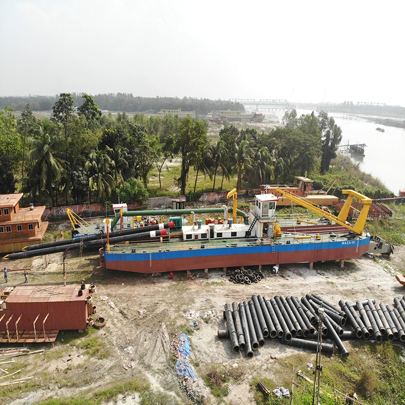 Water Flow 3500/5000/6000/9000m3 Hydraulic Dredge Pump/Marine Diesel Engine/ Siemens PLC/ 18/20/26 Inch Cutter Suction River Sand Dredger with Diesel Equipment