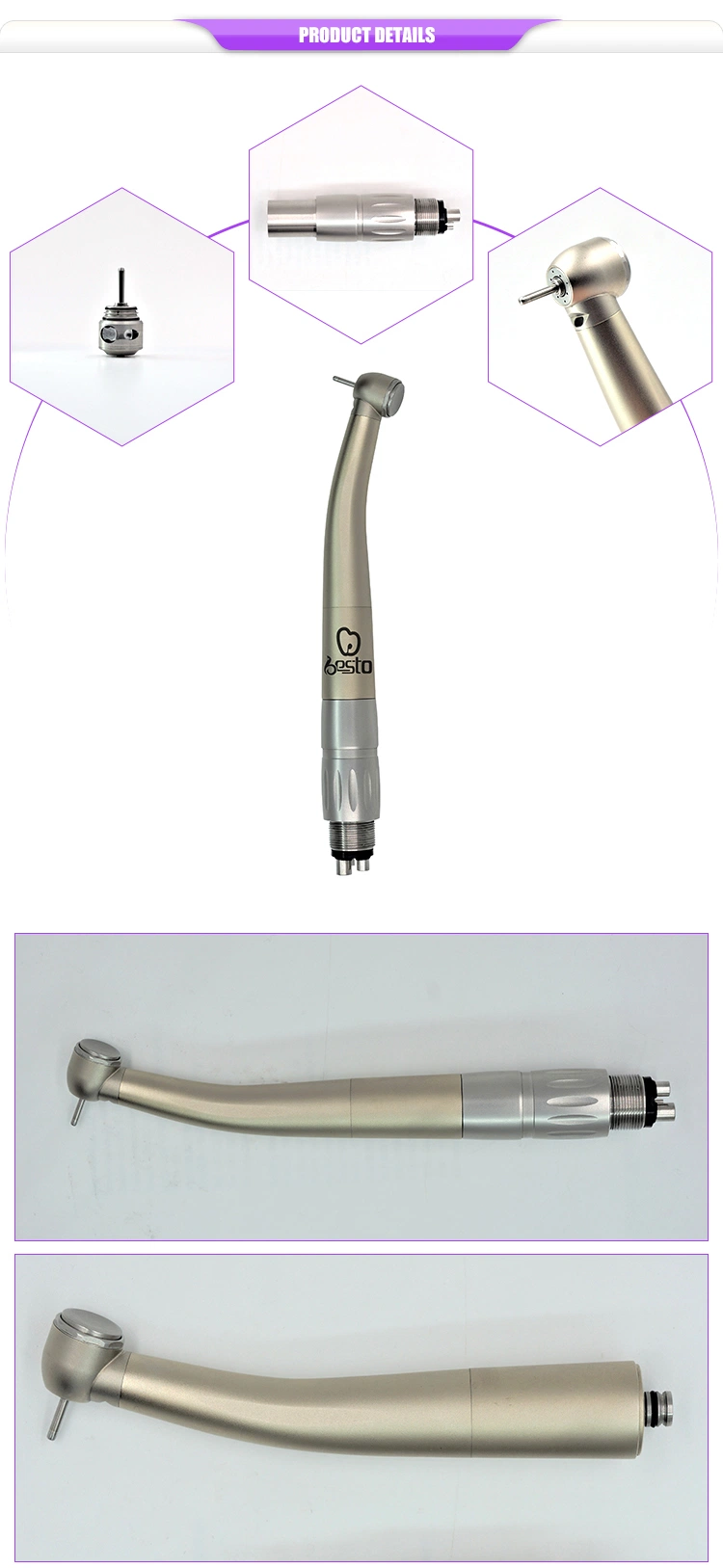 Chinese High Speed Fiber Optic Dental Handpiece for Sale 6 Hole Coupling NSK Type