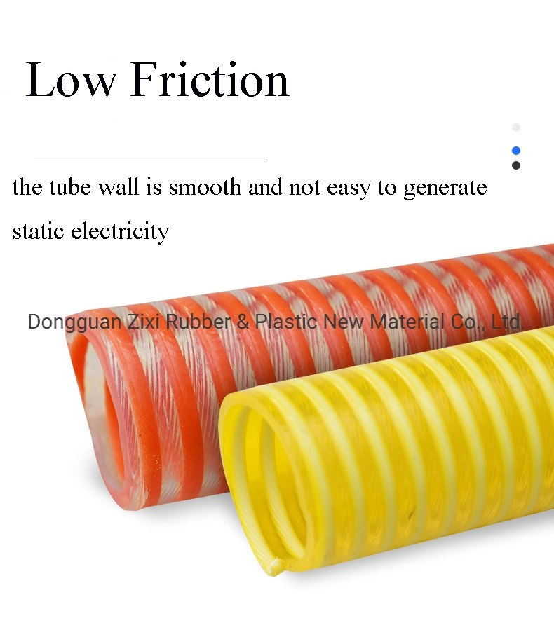 Colorful Anti Abrasion Flexible Rigid Plastic PVC Helix Suction Hose