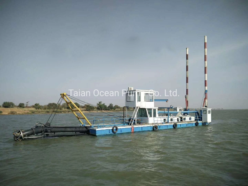 2500m Discharge Distance Mechanical Hydraulic Sand Pump Dredger Cutter Suction Dredger with High Pressure Water Pipe