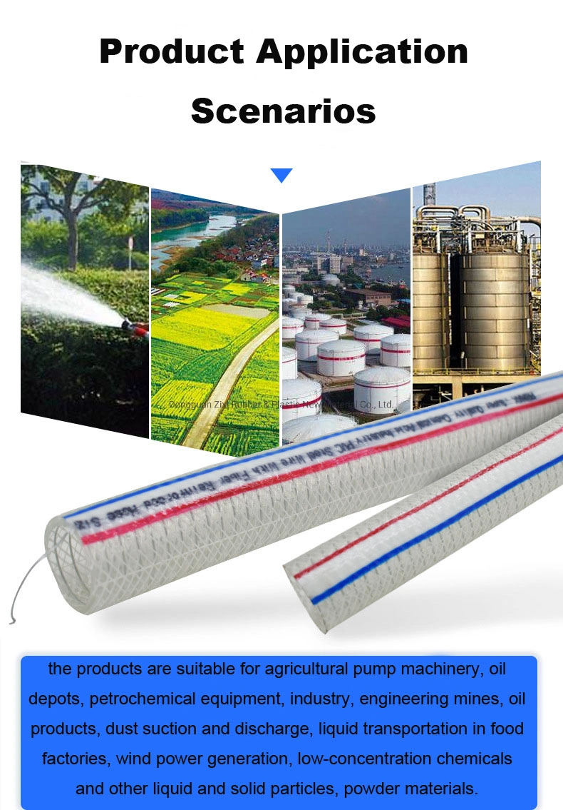 Clear Steel Wire Reinforced Suction Hose PVC Spring Hose