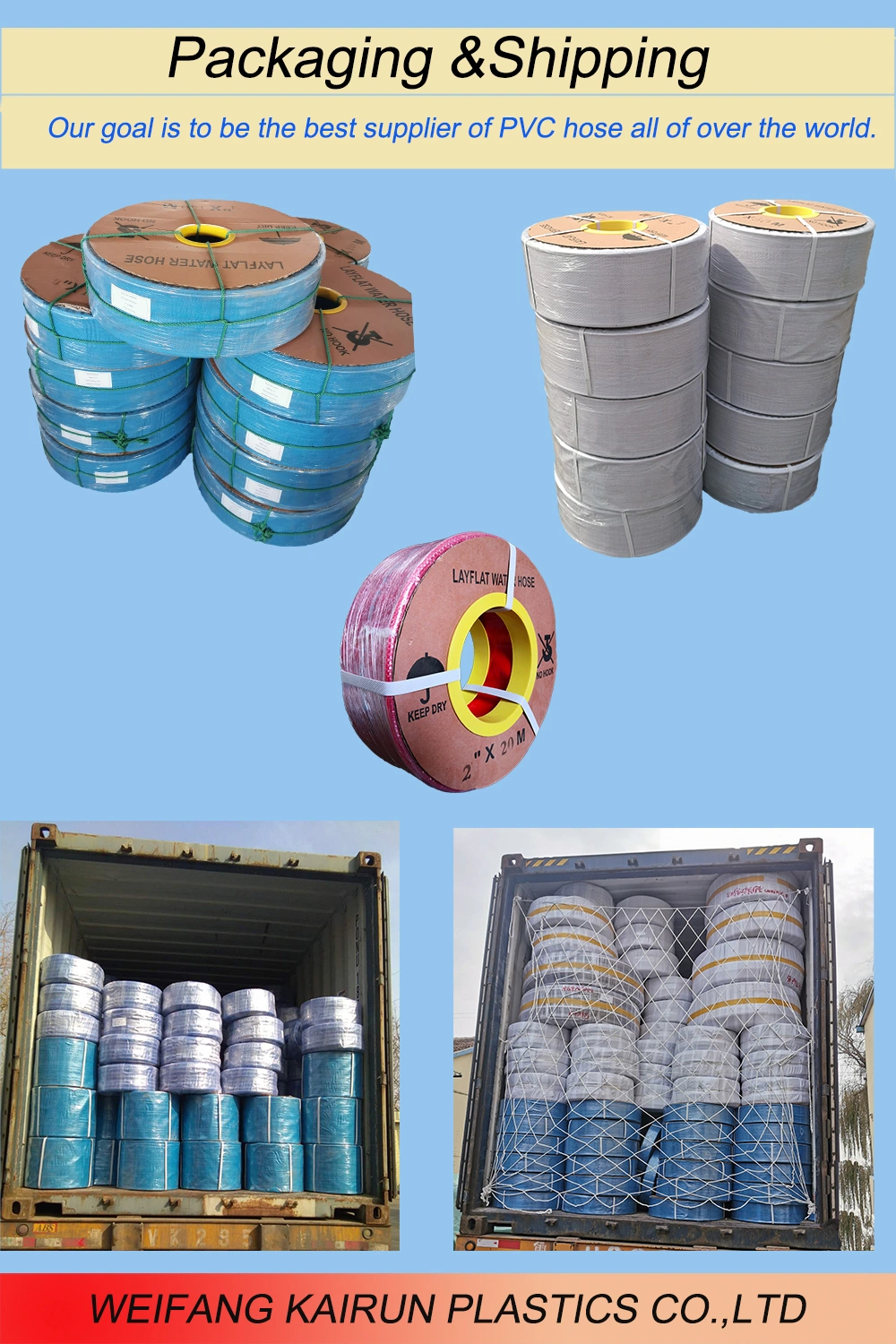 Flexible Plastic Reinforced PVC Helix Suction Discharge Water Tube Hose Pipe with Flat Surface