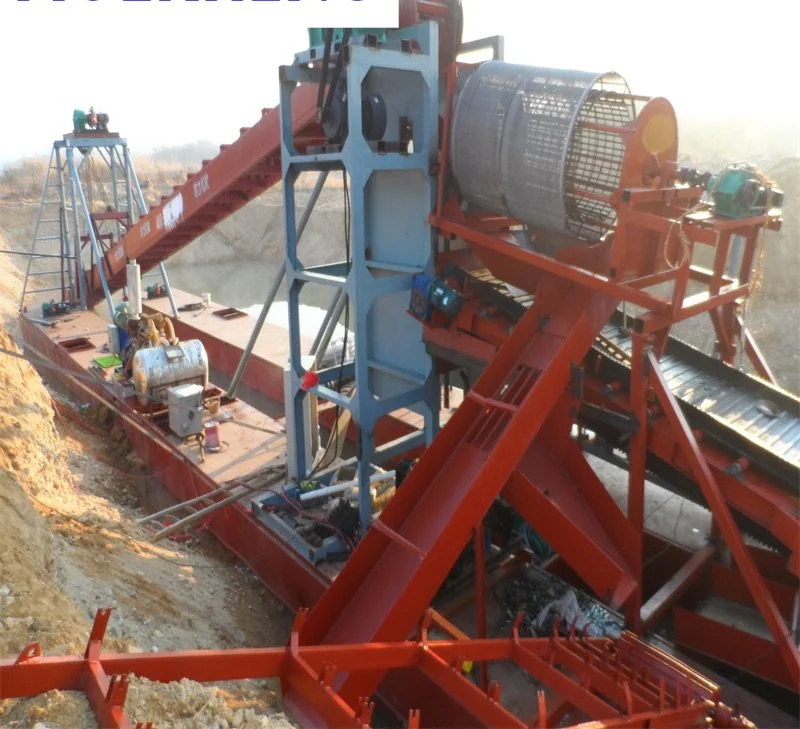 River Mining Gold Dredging Equipment with Agitation Chute