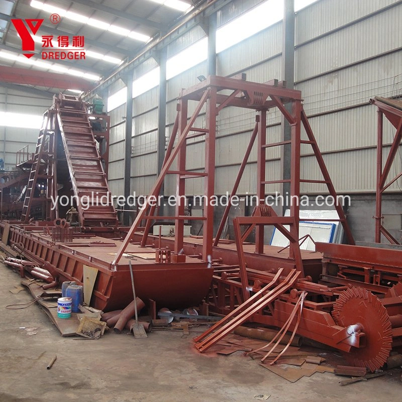 100tph Bucket Chain Type Gold Diamond Dredger for River Gold Diamond Dredging