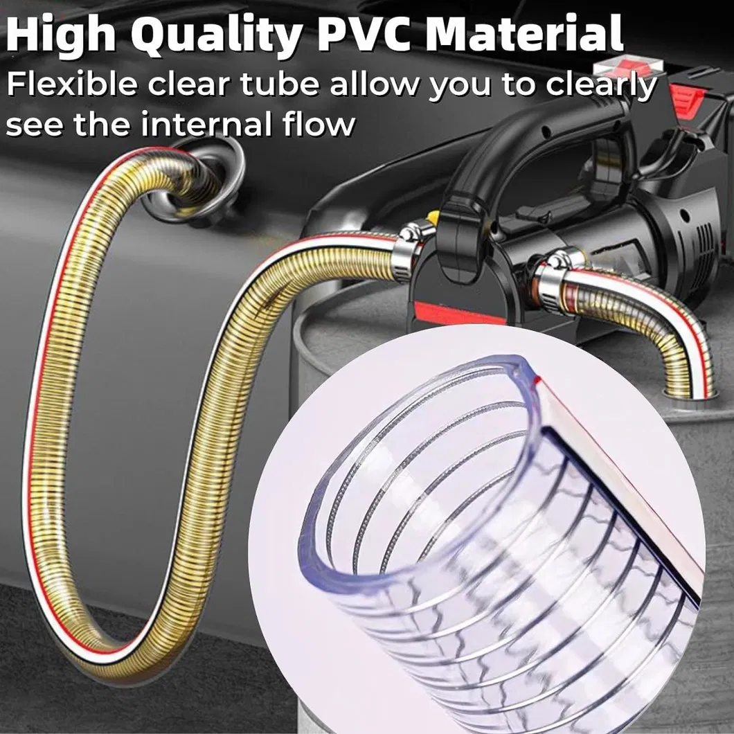 Heavy-Duty Steel Wire Vacuum Suction Hose PVC High Pressure Flexible Hose