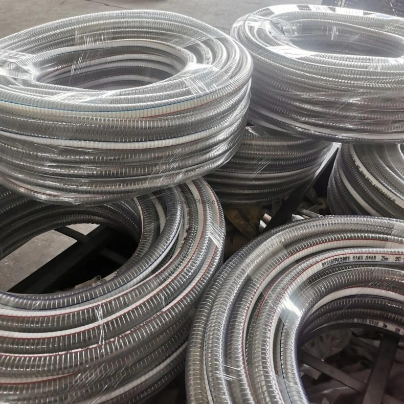 Clear Steel Wire Reinforced Suction Hose PVC Spring Hose