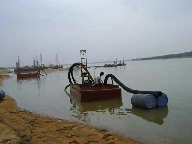 Floating Platform High Pressure Water Jet Mining Sand Dredger with Mud Pumps