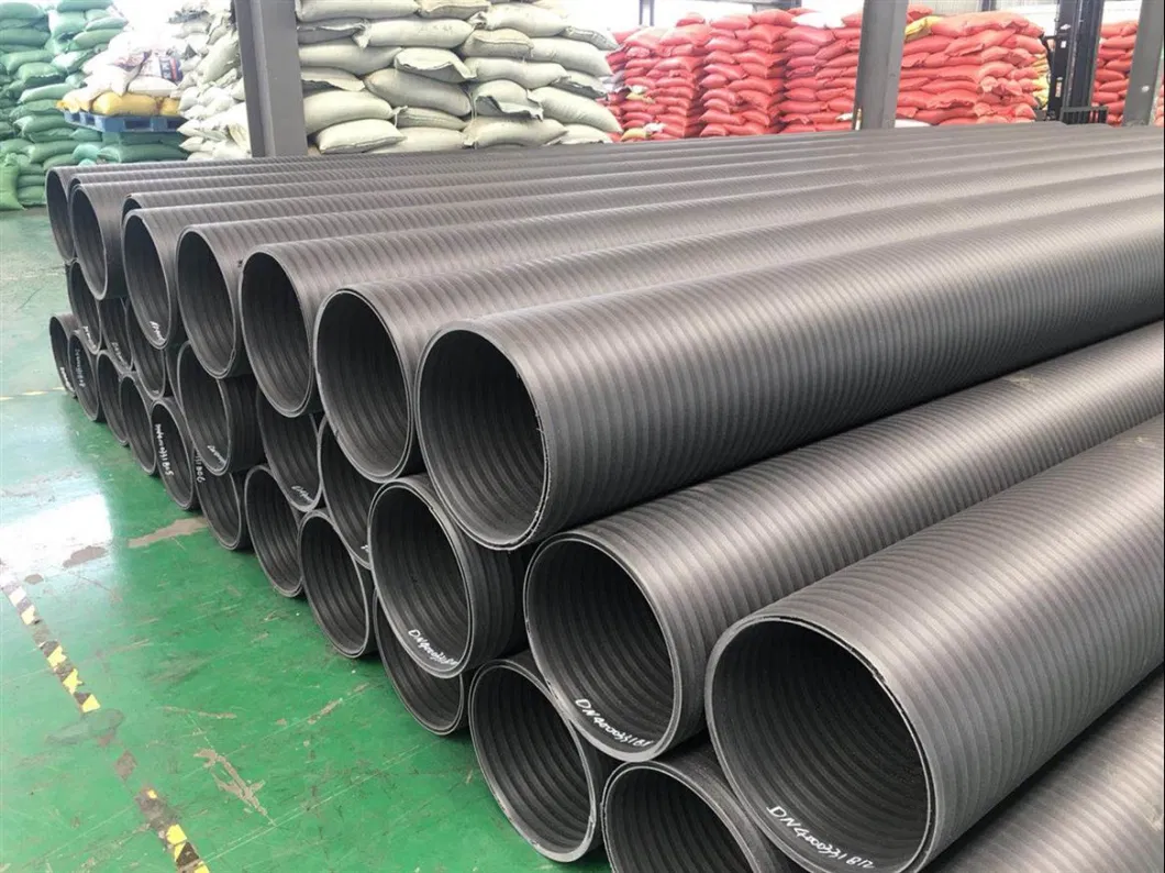 HDPE Hollow Wall Winding Pipe Water/Plastic Tube Light Weight Corrugated Sewage Pipe for The Agricultrue Irrigation System