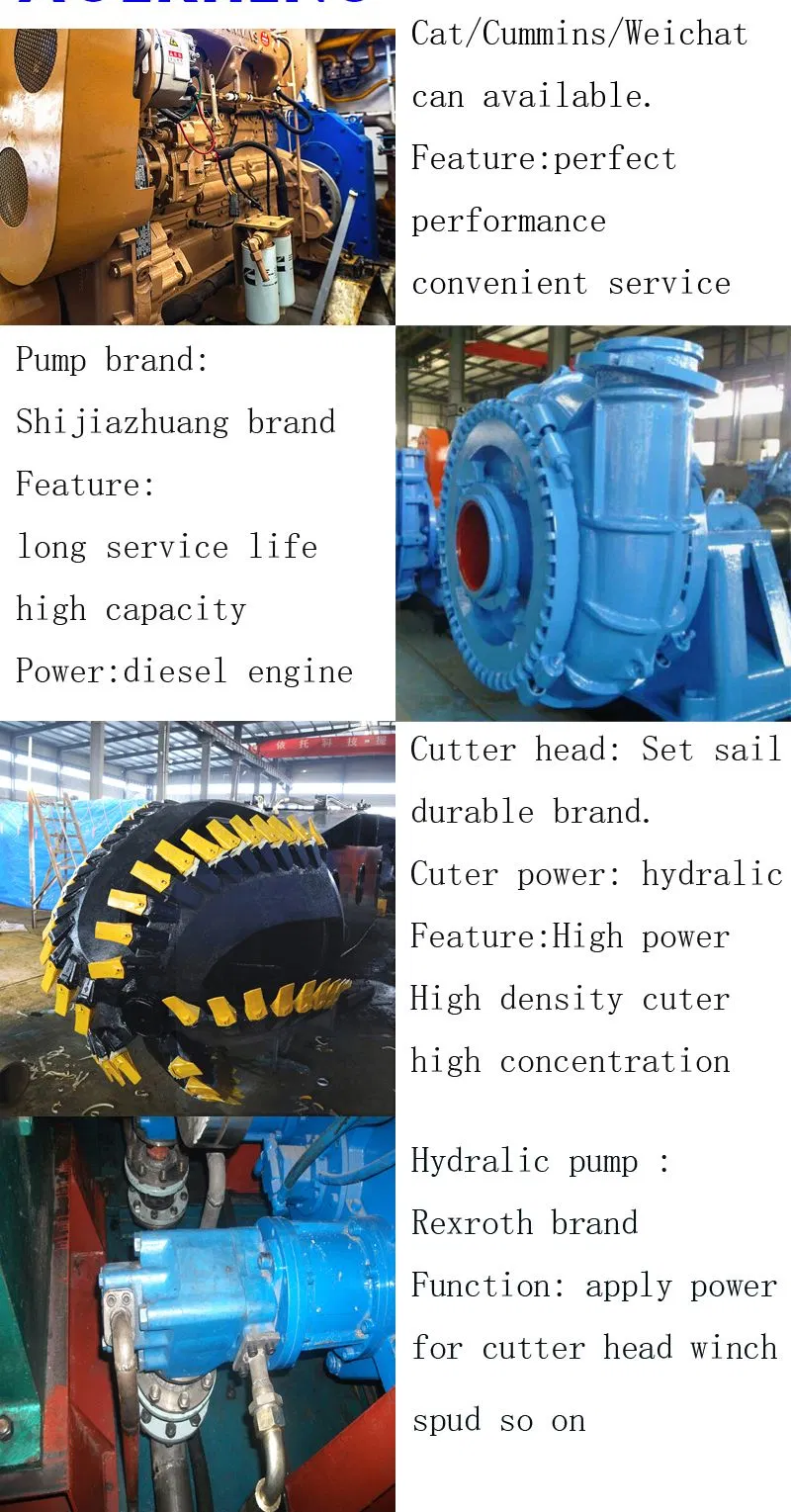 Sand Dredging Machine Hyadraulic Gold Dredge Cutter Suction Dredger