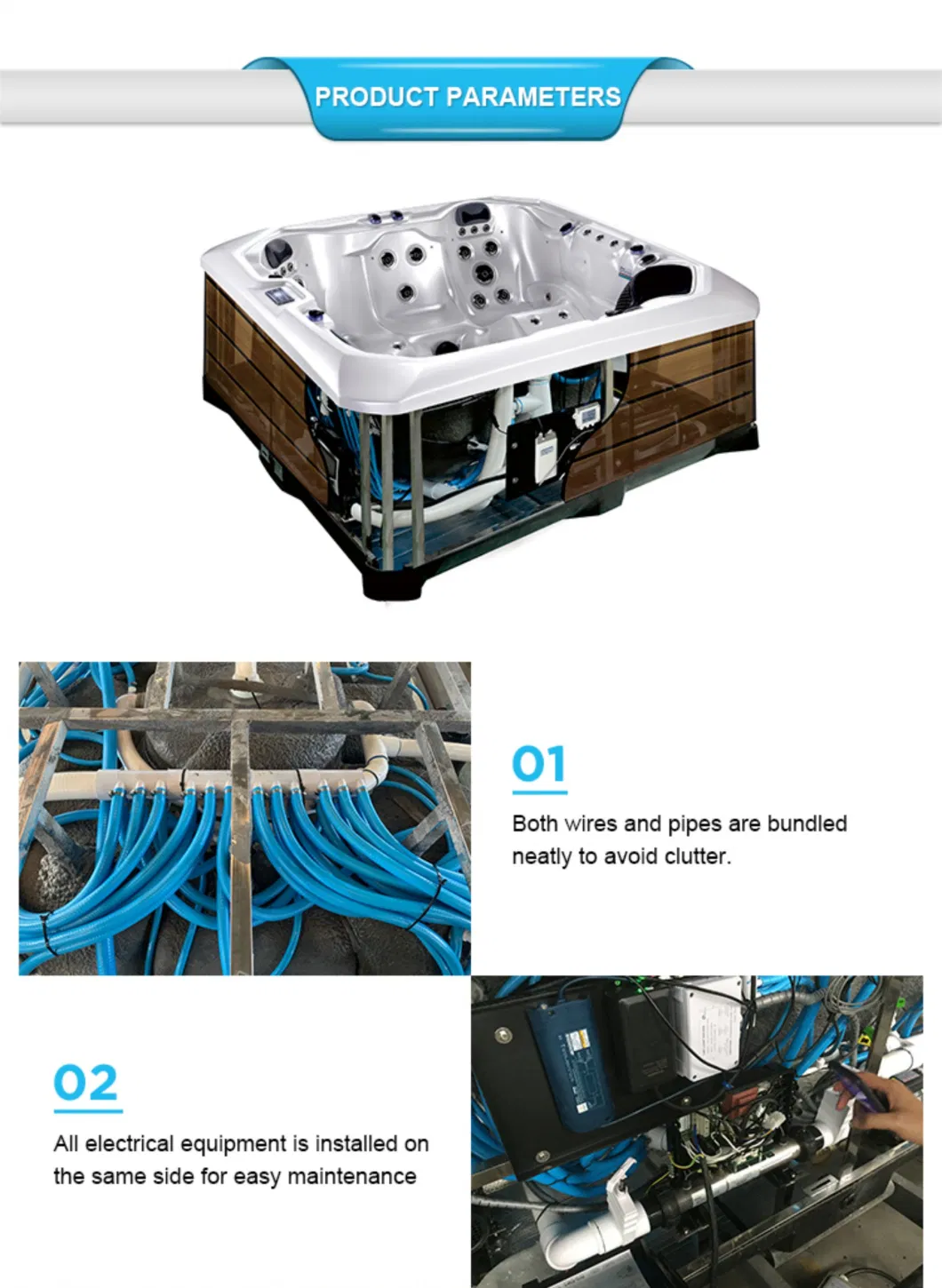 Sunrans10 Persons Whirlpool Bathtub Balboa System Aristech Acrylic Hot Tub