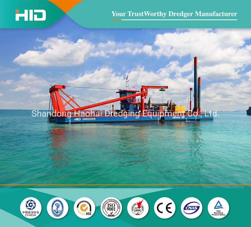 Heavy Duty Hydraulic 6500m3/H Limestone Mining 650 Cutter Suction Dredger for Sea Hard Soil / Gravel Dredging with Strong Cutter Power
