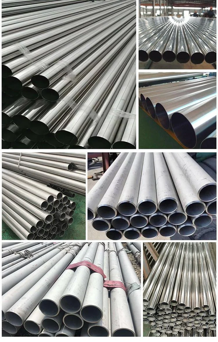 Stainless Steel Pipe 304 316 Stainless Steel Round Hollow Pipe Tube 2.5&quot; Stainless Steel Exhaust Seamless Pipe