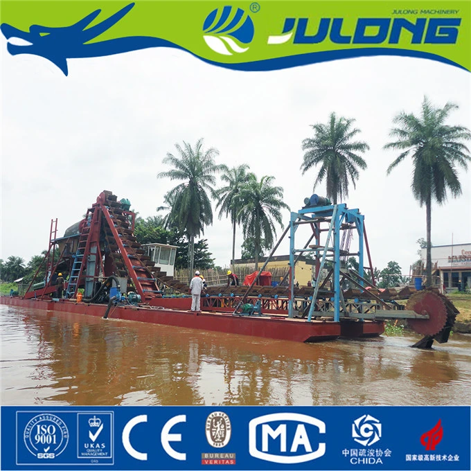 Julong Professional Customized Bucket Chain Gold Dredger for Gold Mining