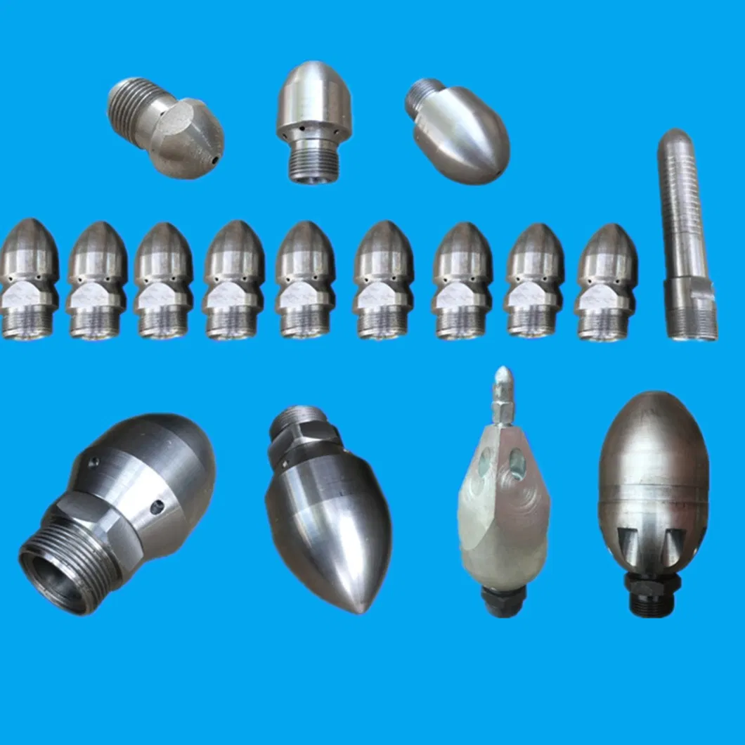 High Pressure Sewer Jetting Drain Cleaning Nozzles for Vacuum Jetter Tanker Truck Unit