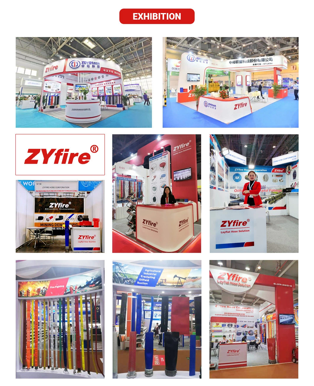 Zyfire Professional Factory Supplier PVC Ducting Flexible Drain Lay Flat Hose