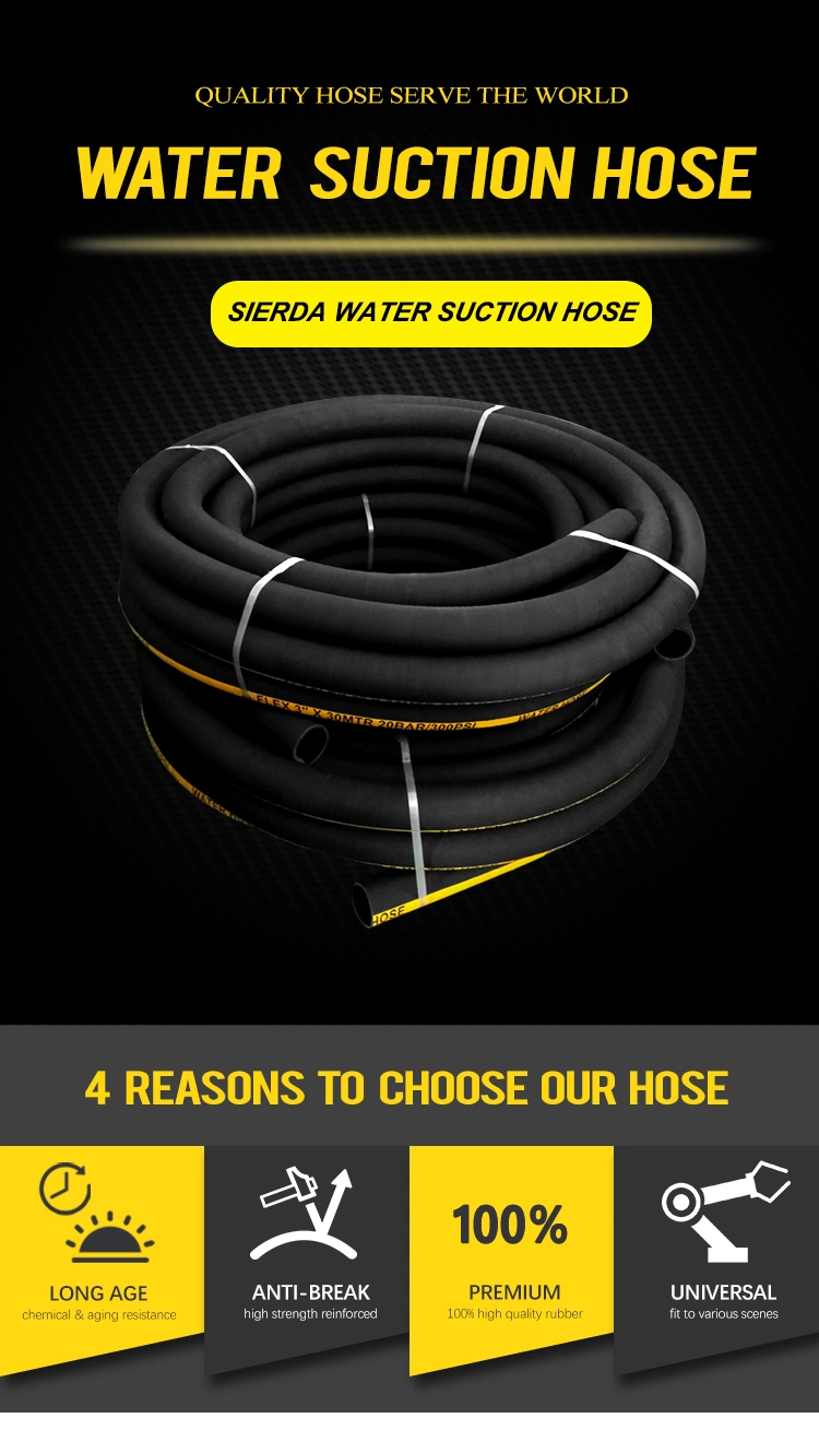 Multipurpose Industrial 8 Inch Diameter Rubber Water Suction Discharge Hose