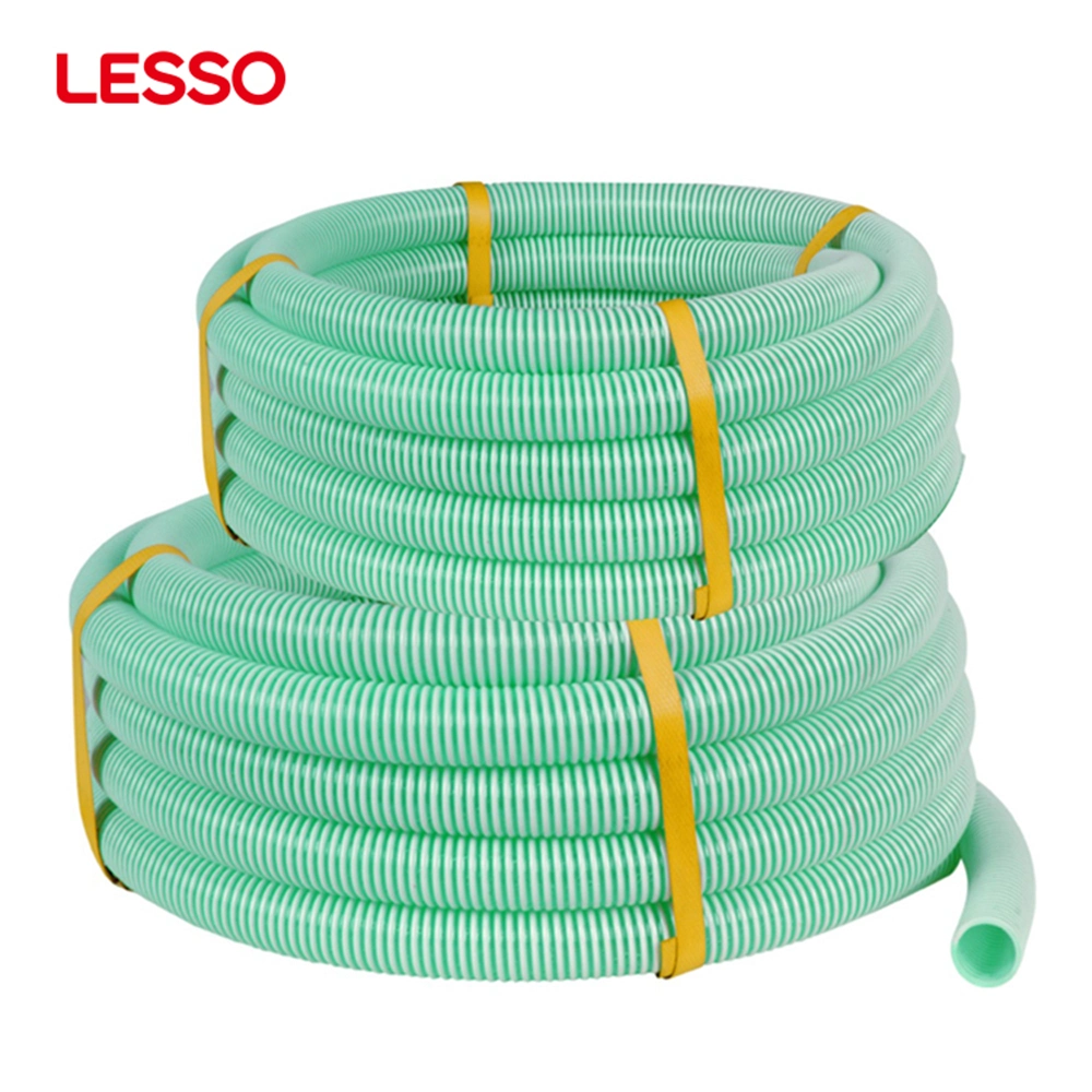 Lesso High Quality Agricultural Irrigation Suction Devices Use White Green Transparent PVC Suction Hose Pipe PVC Flexible Hose Pipe