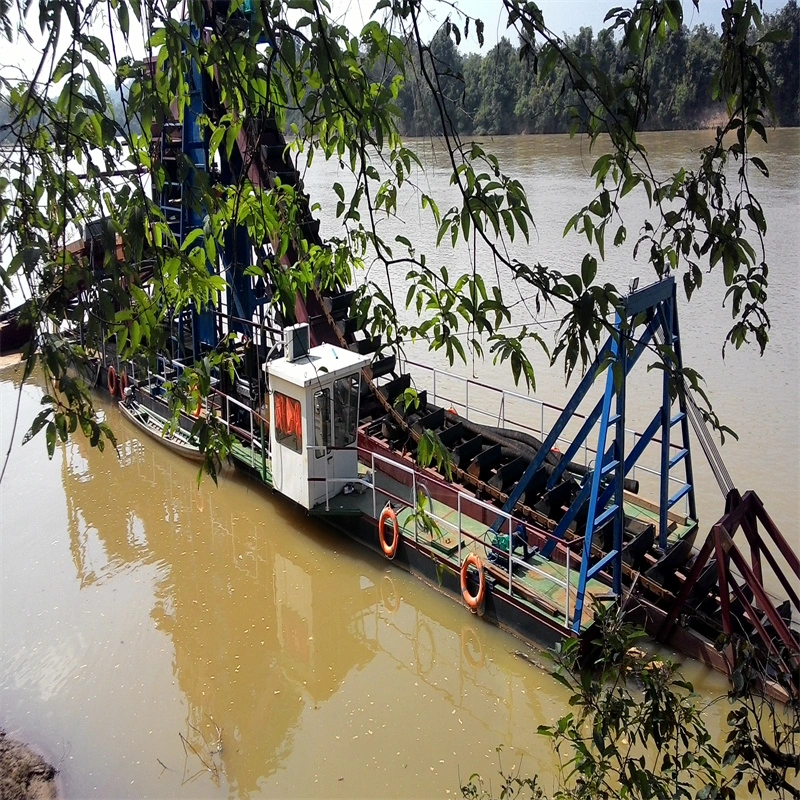 Digging Depth 10m Bucket Chain Gold Dredger Used for River