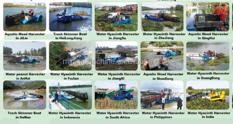 China Keda Low Price Aquatic Weed Harvester Cleaning Boat