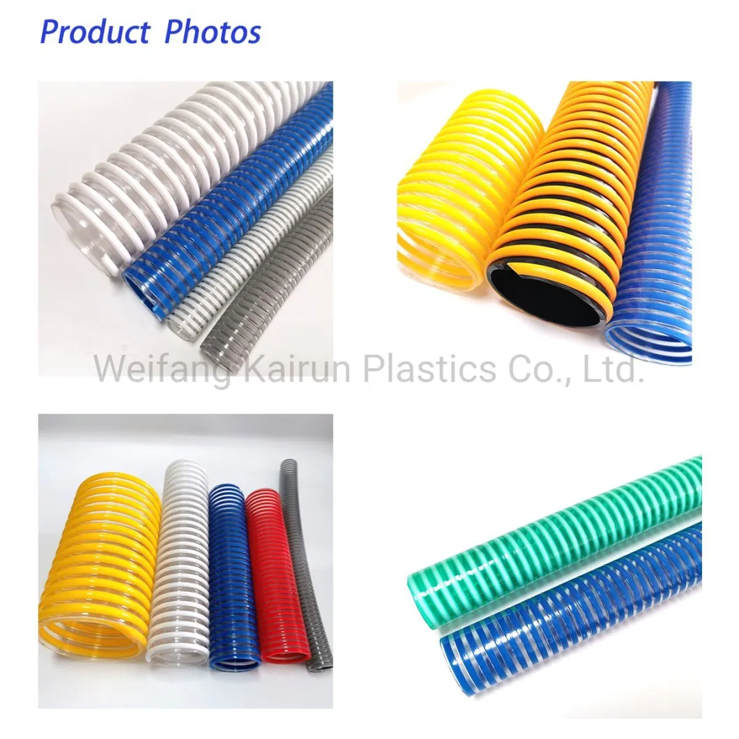 Flexible Corrugated 1/2/4/6/8 Inch High/Low Temperature Helix PVC Suction Hose