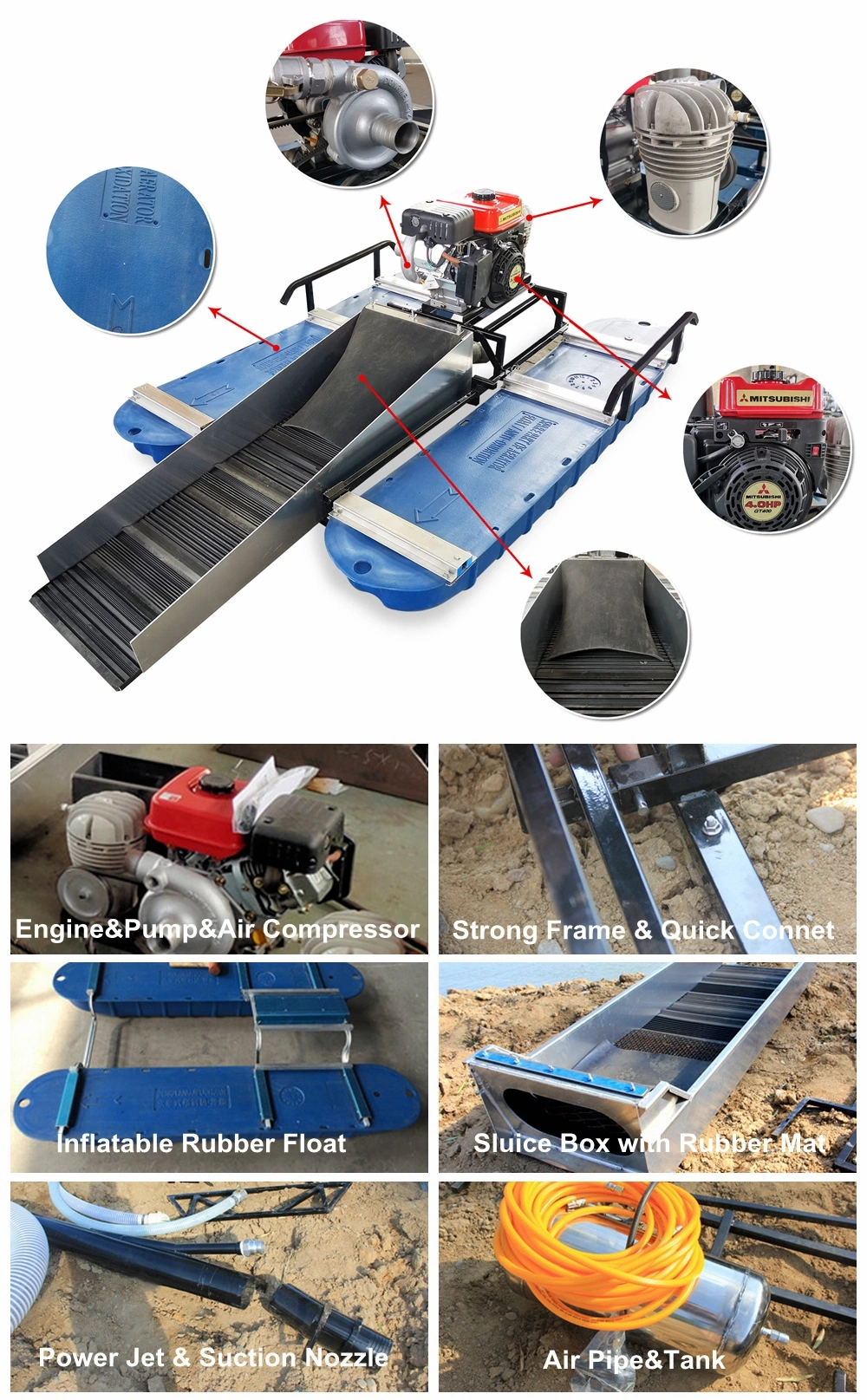 Mini Gold Dredge for Sale Portable Dredge China Manufacturer