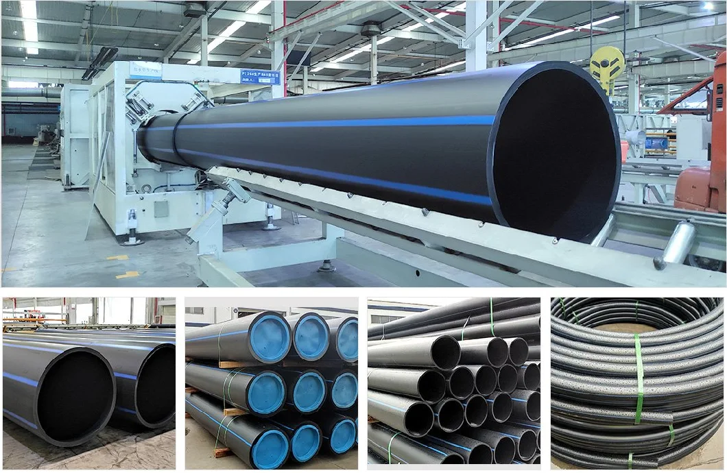 1/6PE 100 Material 110mm 225mm 300mm Dredge HDPE Pipeline with Flange for Sea Dredging