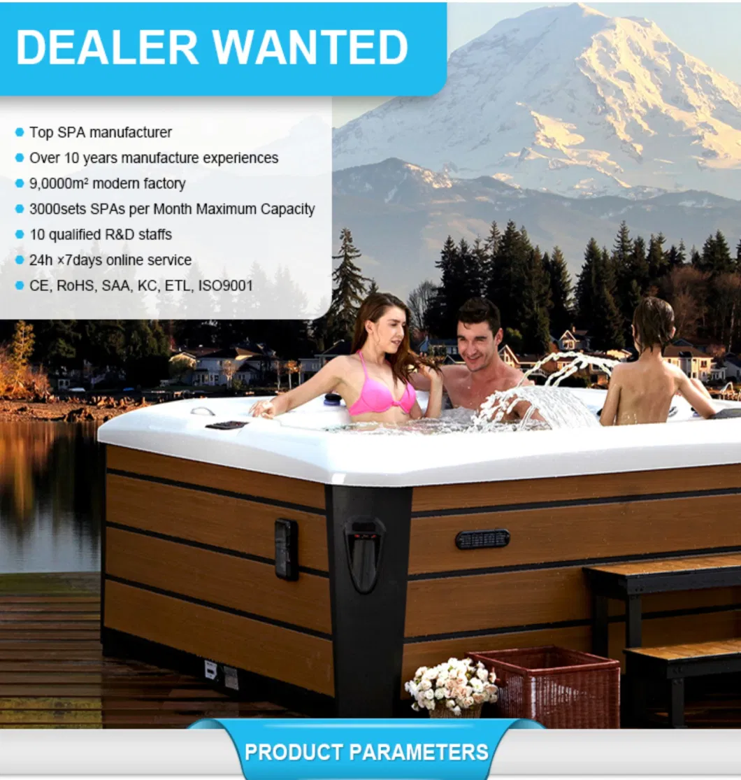 Sunrans High Quality Outdoor Balboa Luxury Garden Hot Tub Electric Heater Functional Acrylic Whirlpool SPA Massage Bathtub