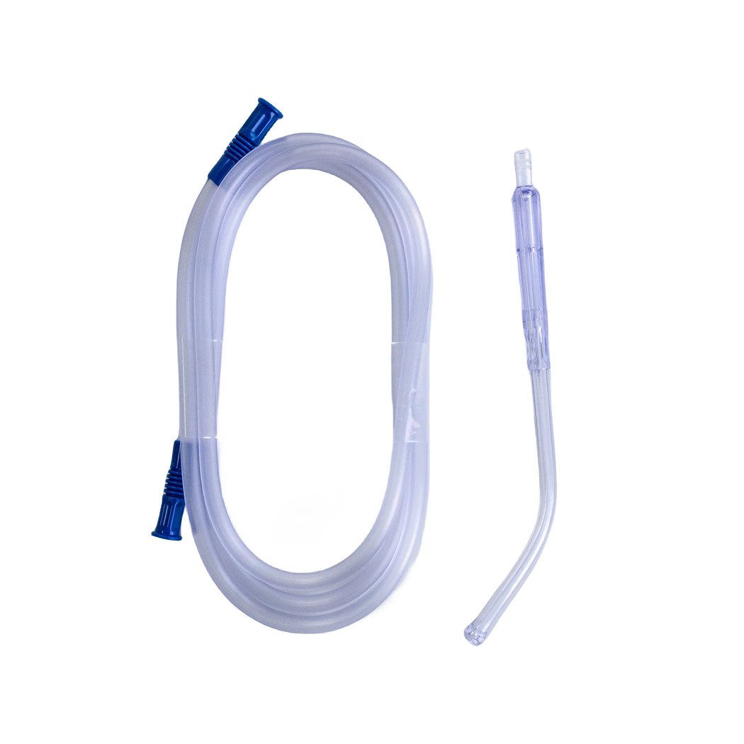 Disposable Soft Crown/ Standard Plain Tip Suction Connecting Tube with Yankauer Handle with CE/ISO/FDA