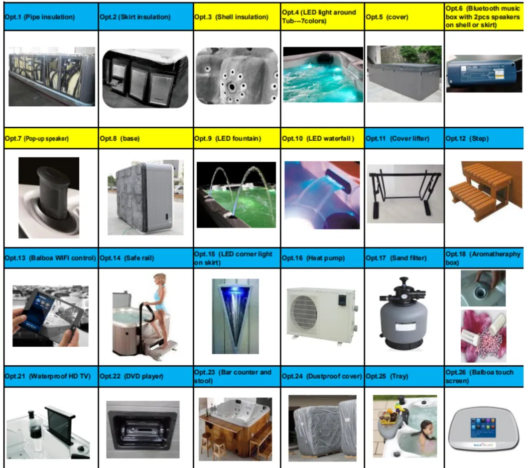 Sunrans10 Persons Whirlpool Bathtub Balboa System Aristech Acrylic Hot Tub