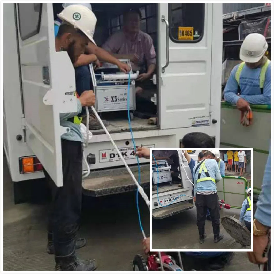 Underground Surveillance Camera Sewer Drain Pipe Inspection with Meter Counter and Sonde CCTV System